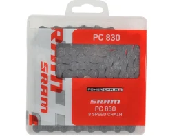 SRAM Chains & Accessories|PC-830 Chain (Silver) (6-8 Speed) (114 Links) (w/ Power Link)
