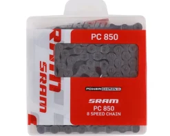 SRAM Chains & Accessories|PC-850 Chain (Silver) (8-Speed) (114 Links) (w/ PowerLink)
