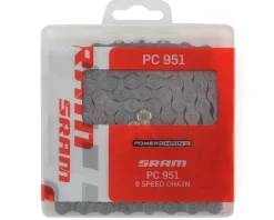 SRAM Chains & Accessories|PC-951 PowerLink Chain (Grey) (9 Speed) (114 Links)
