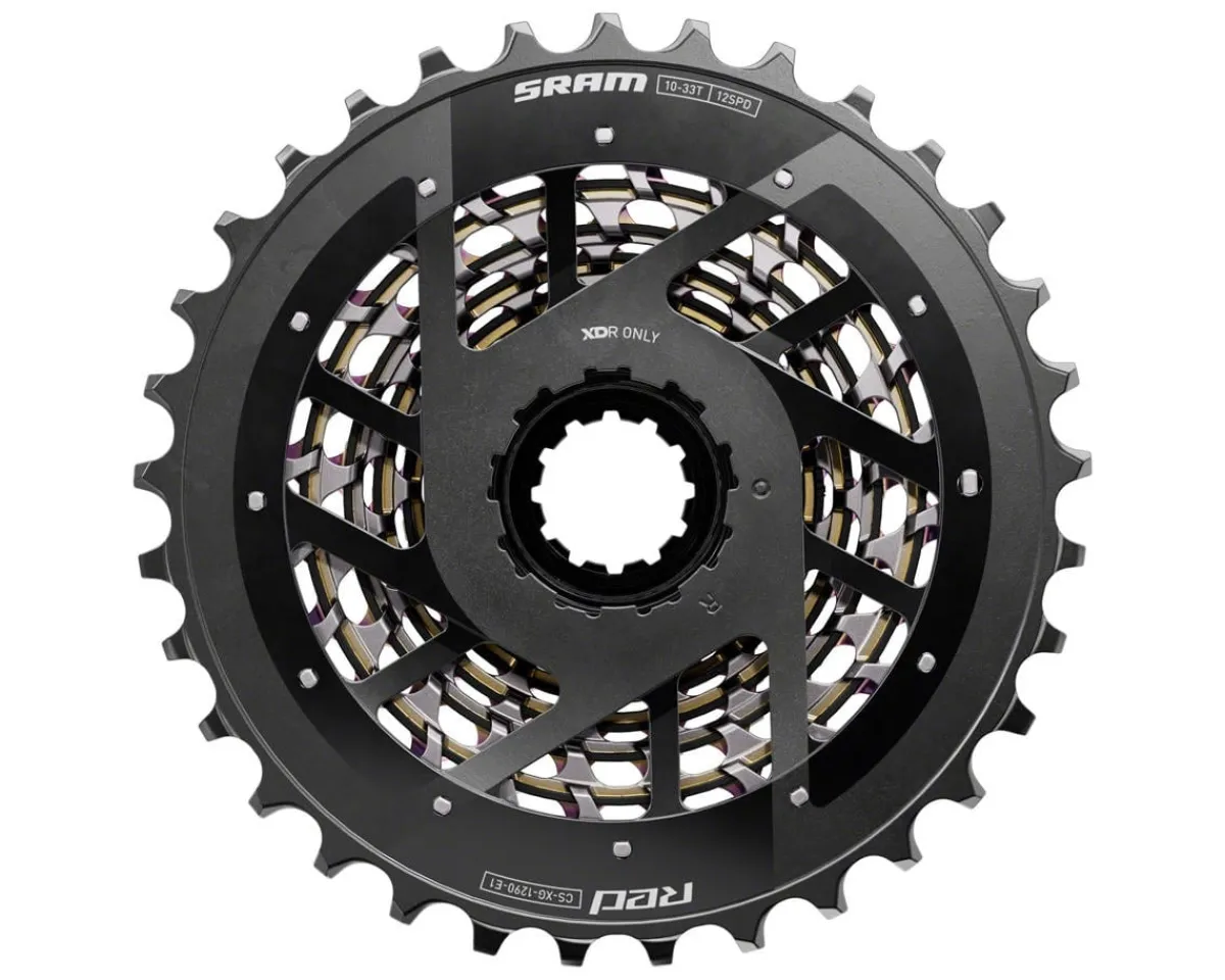 SRAM Electronic Shifting|Cassettes|RED XG-1290 Cassette (Rainbow) (12 Speed) ( XDR) (E1) (10-33T)