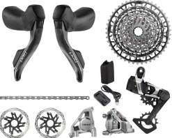 SRAM Electronic Shifting|Groupsets|RED XPLR AXS Gravel Groupset (Black) (1 x 13 Speed) (10-46T) (E1) (UDH)