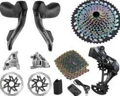 SRAM Electronic Shifting|Groupsets|RED/XX1 AXS Mullet Gravel Groupset (Rainbow) (1 x 12 Speed) (10-52T) (E1)