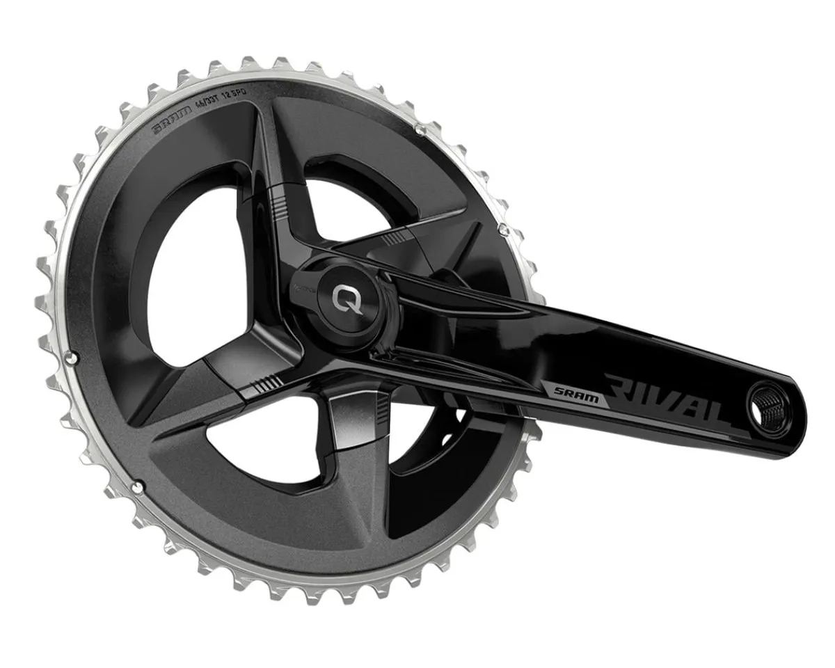 SRAM Bike Computers|Power Meters|Rival AXS Crankset w/ Quarq Power Meter (Black) (2 x 12 Speed) (DUB Spindle) (D1) (175mm) (48/35T) (107 BCD) (Bottom Bracket Not Included)