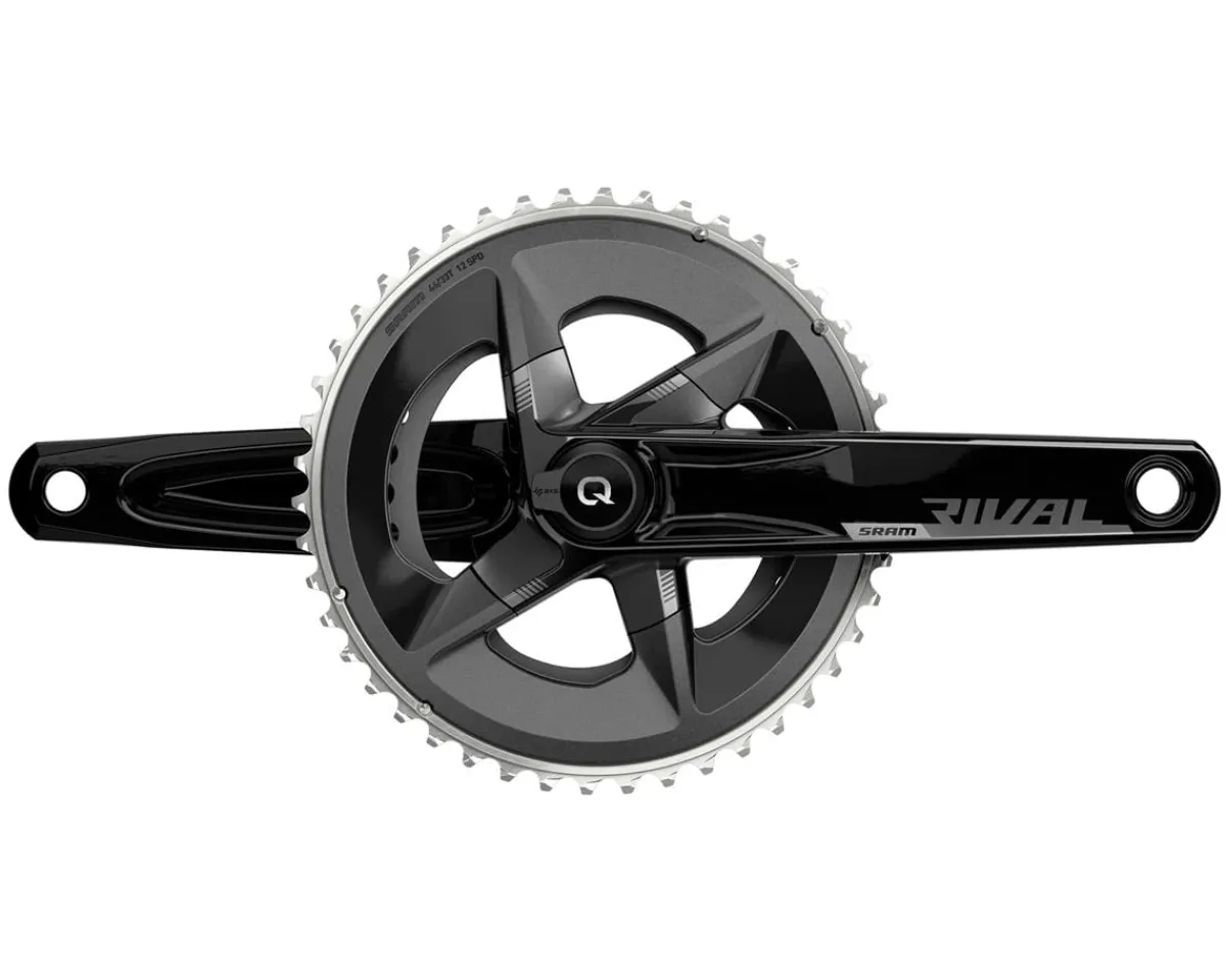 SRAM Bike Computers|Power Meters|Rival AXS Crankset w/ Quarq Power Meter (Black) (2 x 12 Speed) (DUB Spindle) (D1) (175mm) (48/35T) (107 BCD) (Bottom Bracket Not Included)