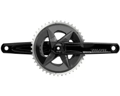 SRAM Electronic Shifting|Cranksets & Parts|Rival AXS Wide Crankset (Black) (2 x 12 Speed) (DUB Spindle) (D1) (175mm) (43/30T) (94 BCD) (Bottom Bracket Not Included)