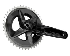 SRAM Electronic Shifting|Cranksets & Parts|Rival AXS Wide Crankset (Black) (2 x 12 Speed) (DUB Spindle) (D1) (175mm) (43/30T) (94 BCD) (Bottom Bracket Not Included)