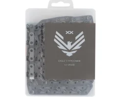 SRAM Replacement Parts|Electronic Shifting|XX Eagle T-Type Flattop Chain (Silver) (12 Speed) (126 Links)