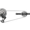 SRAM Electronic Shifting|Holiday Shopping|XX SL Eagle Transmission AXS Groupset (Black/Silver) (T-Type) (165mm) (34T) (1 x 12 Speed) (DUB) (55mm Chainline) (UDH)