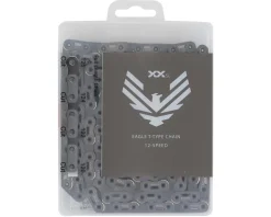 SRAM Replacement Parts|Electronic Shifting|XX SL Eagle T-Type Flattop Chain (Silver) (12 Speed) (126 Links)