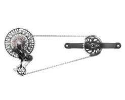 SRAM Electronic Shifting|Groupsets|XX T-Type Eagle Transmission AXS Groupset (Black/Silver) (175mm) (34T) (1 x 12 Speed) (DUB) (55mm Chainline) (UDH)