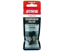 Stan's Tubeless Accessories|Tubeless Schrader Valve Stem (Silver) (Pair) (32mm)