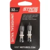 Stan's Tubeless Tire Tools|Tubeless Accessories|Tubeless Schrader Valve Stem (Silver) (32mm)