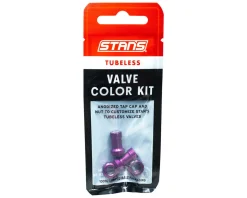 Stan's Tubeless Tire Tools|Tubeless Accessories|Tubeless Valve Color Kit (Purple) (Pair)