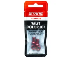Stan's Tubeless Tire Tools|Tubeless Accessories|Tubeless Valve Color Kit (Red) (Pair)