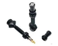 Stan's Tubeless Tire Tools|Tubeless Accessories|Universal+ Presta Valves (Black) (37mm) (Pair)