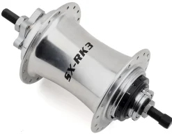 Sturmey Archer Wheels & Parts|SX-RK3 Rear Disc Hub (Silver) (Internal 3 Speed) (6-Bolt) (13/32" x 170mm) (36H) (Includes Twist Shifter)