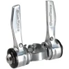 Sunrace Shifters|SLR80 Clamp-On Shifters (Silver) (Pair) (2/3 x 8 Speed) (28.6mm Clamp)