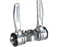 Sunrace Shifters|SLR80 Clamp-On Shifters (Silver) (Pair) (2/3 x 8 Speed) (28.6mm Clamp)
