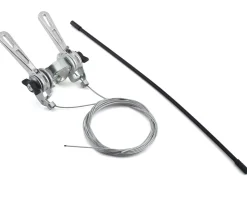 Sunrace Shifters|SLR03 Downtube Friction Shifters (Silver) (Pair) (2/3 x 6/7/8 Speed) (28.6mm Clamp)