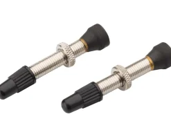 Sun Ringle Tubeless Tire Tools|STR Tubeless Valve Brass (Silver) (Pair) (35mm)