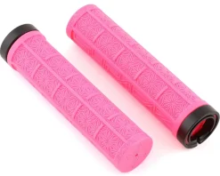 Supacaz Grips & Handlebar Tape|Grizips Lock-On Grips (Neon Pink)