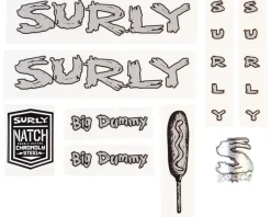 Surly Frame Protection & Decals|Big Dummy Frame Decal Set (Metallic Silver)