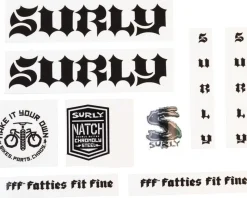 Surly Frame Protection & Decals|Born to Lose Decal Set (Black)