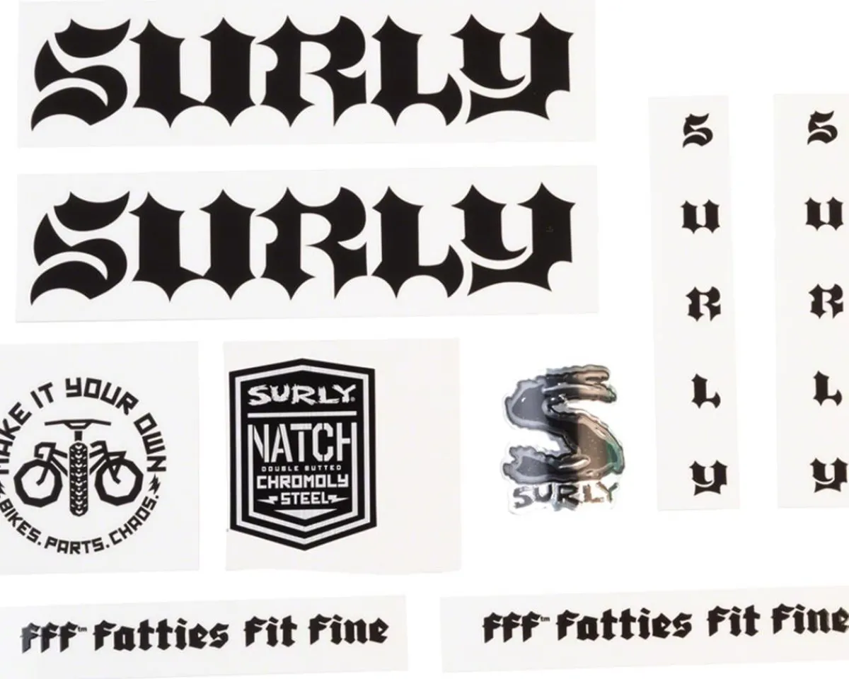 Surly Frame Protection & Decals|Born to Lose Decal Set (Black)
