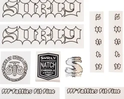 Surly Frame Protection & Decals|Born to Lose Decal Set (White)