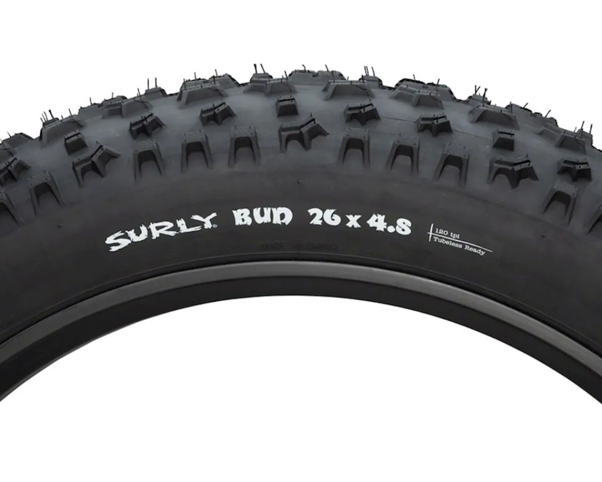 Surly Tires|Bud Tubeless Fat Bike Tire (Black) (Front) (26") (4.8")