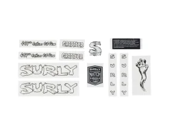 Surly Frame Protection & Decals|Grappler Frame Decal Set (White)
