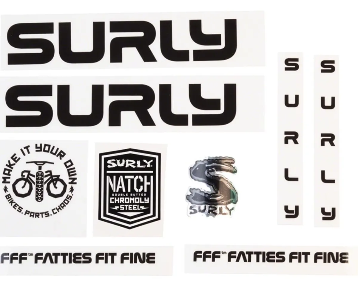Surly Frame Protection & Decals|Intergalactic Decal Set (Black)