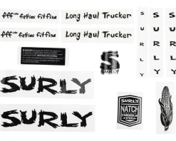 Surly Frame Protection & Decals|LHT Decal Set (Black)