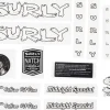 Surly Frame Protection & Decals|Midnight Special Frame Decal Set (White w/ Record)