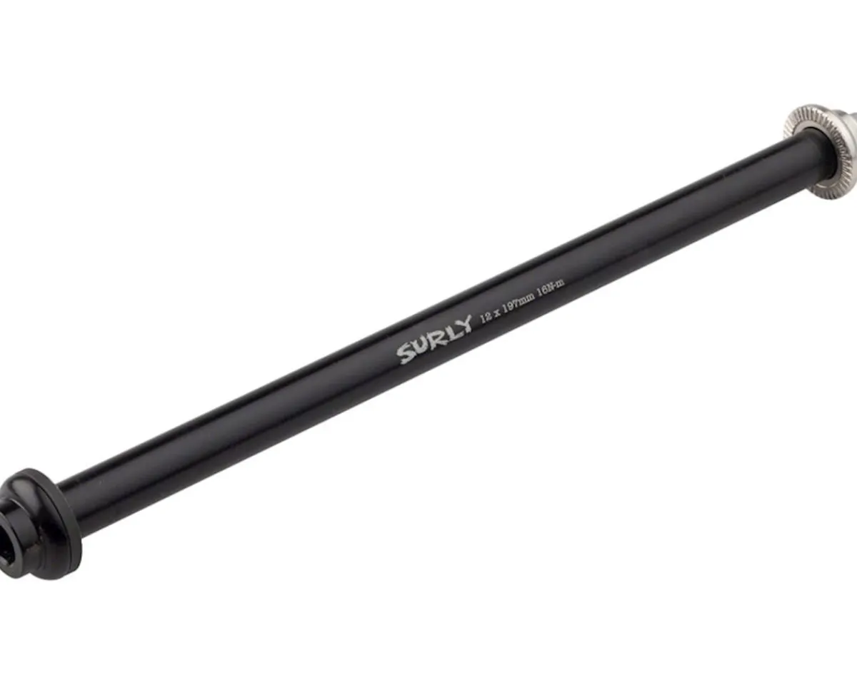 Surly Wheels & Parts|Rear Thru-Axle (Black) (12 x 197mm) (Chromoly)