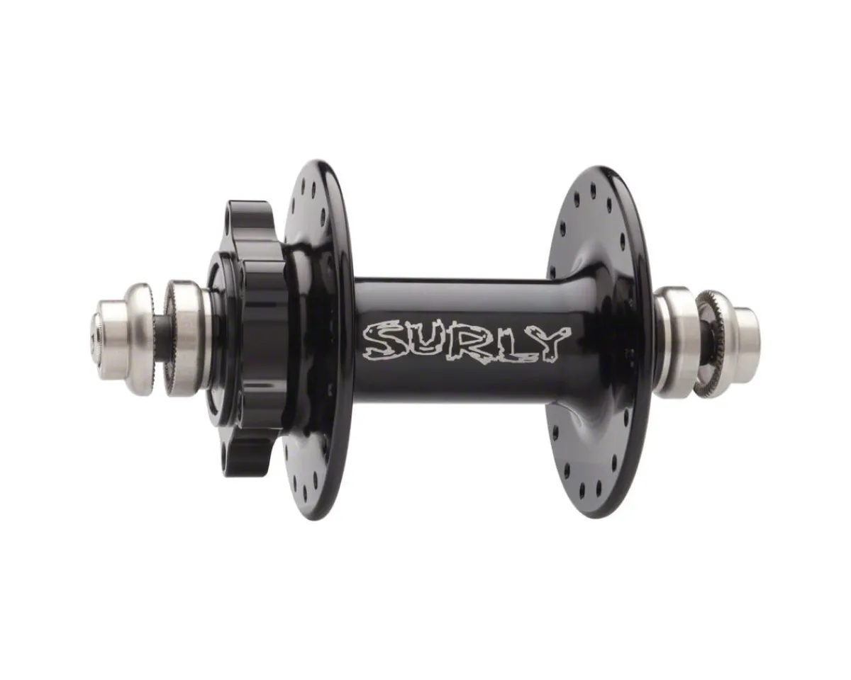 Surly Wheels & Parts|Ultra New Front Disc Hub (Black) (6-Bolt) (QR x 100mm) (32H)