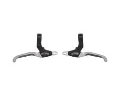 Tektro Brakes|CL530-RS Brake Levers (Black/Silver) (Pair) (Long-Pull) (For Linear Pull/V-Brakes)