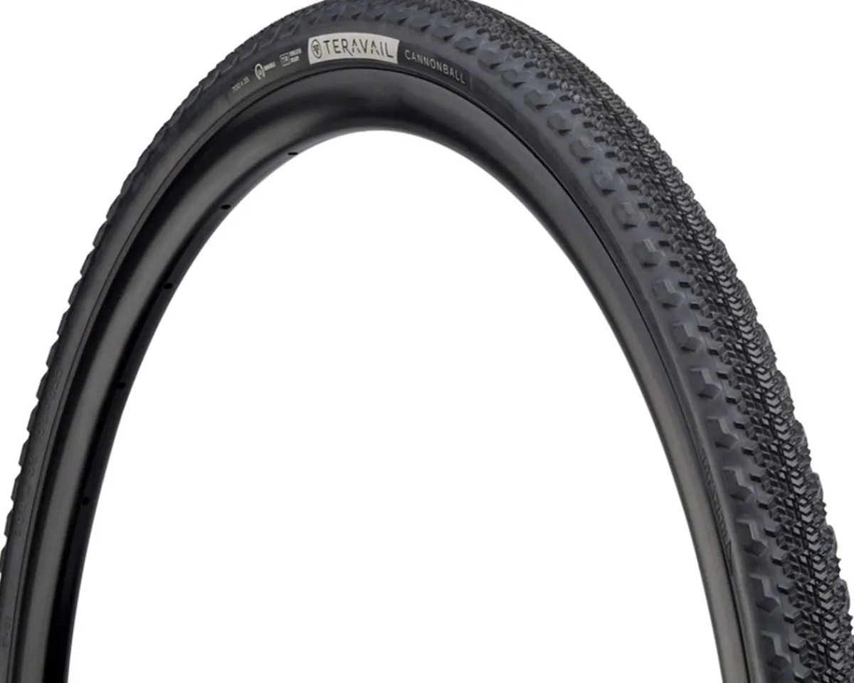 Teravail Tires|Cannonball Tubeless Gravel Tire (Black) (700c) (35mm) (Light & Supple)