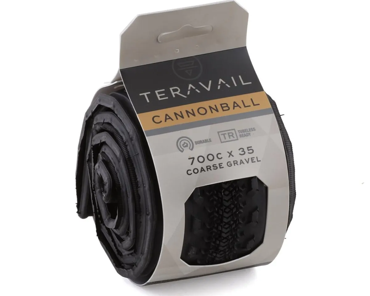 Teravail Tires|Cannonball Tubeless Gravel Tire (Black) (700c) (35mm) (Light & Supple)