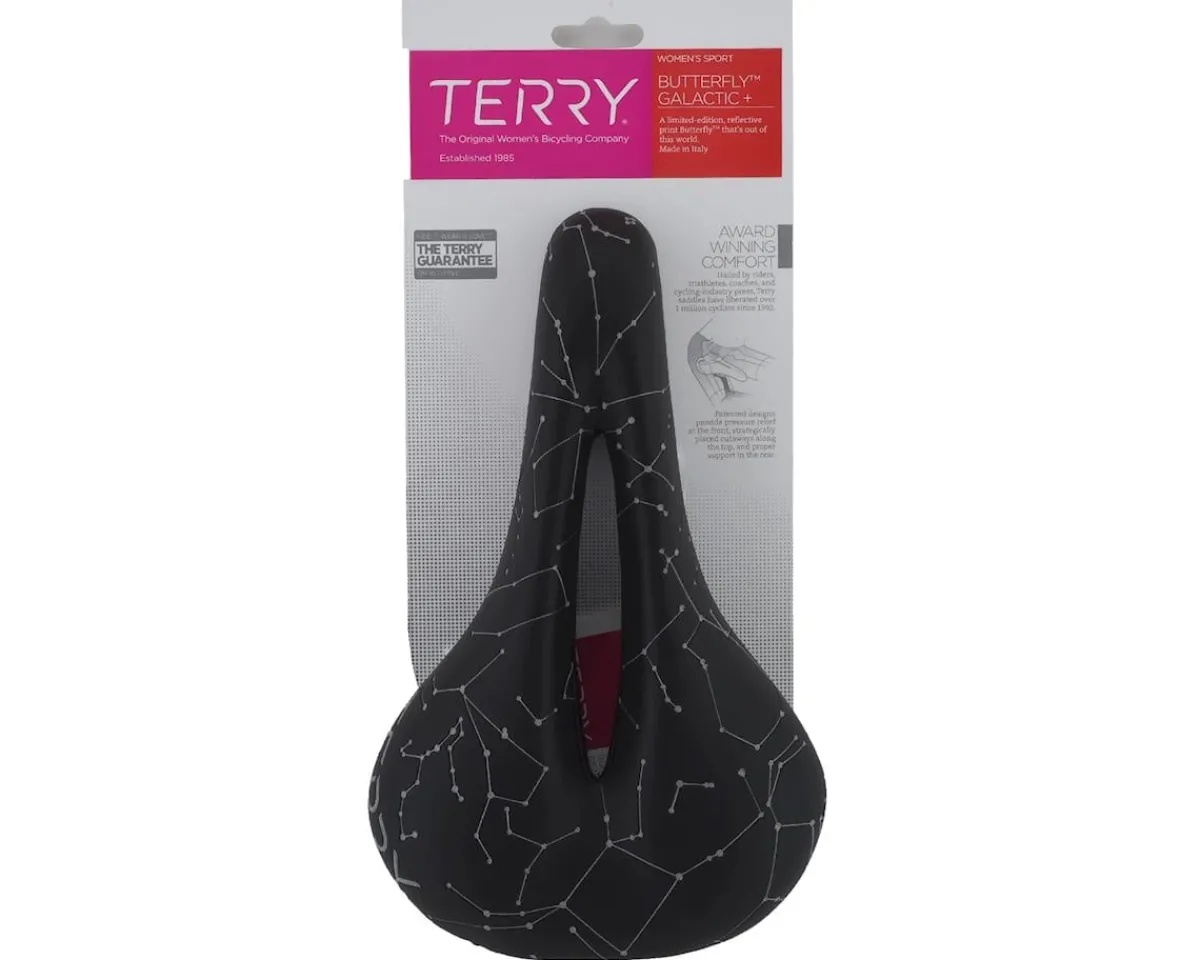 Terry Saddles & Seats|Butterfly Galactic+ Women's Saddle (Black Night) (Manganese Rails) (155mm)