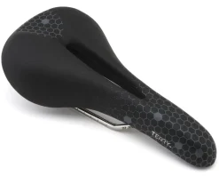 Terry Saddles & Seats|Fly Ti Gel Men's Saddle (Black/Grey) (TI-316 Rails) (140mm)