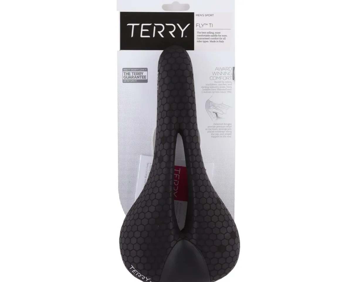 Terry Saddles & Seats|Fly Ti Men's Saddle (Black) (TI-316 Rails) (140mm)
