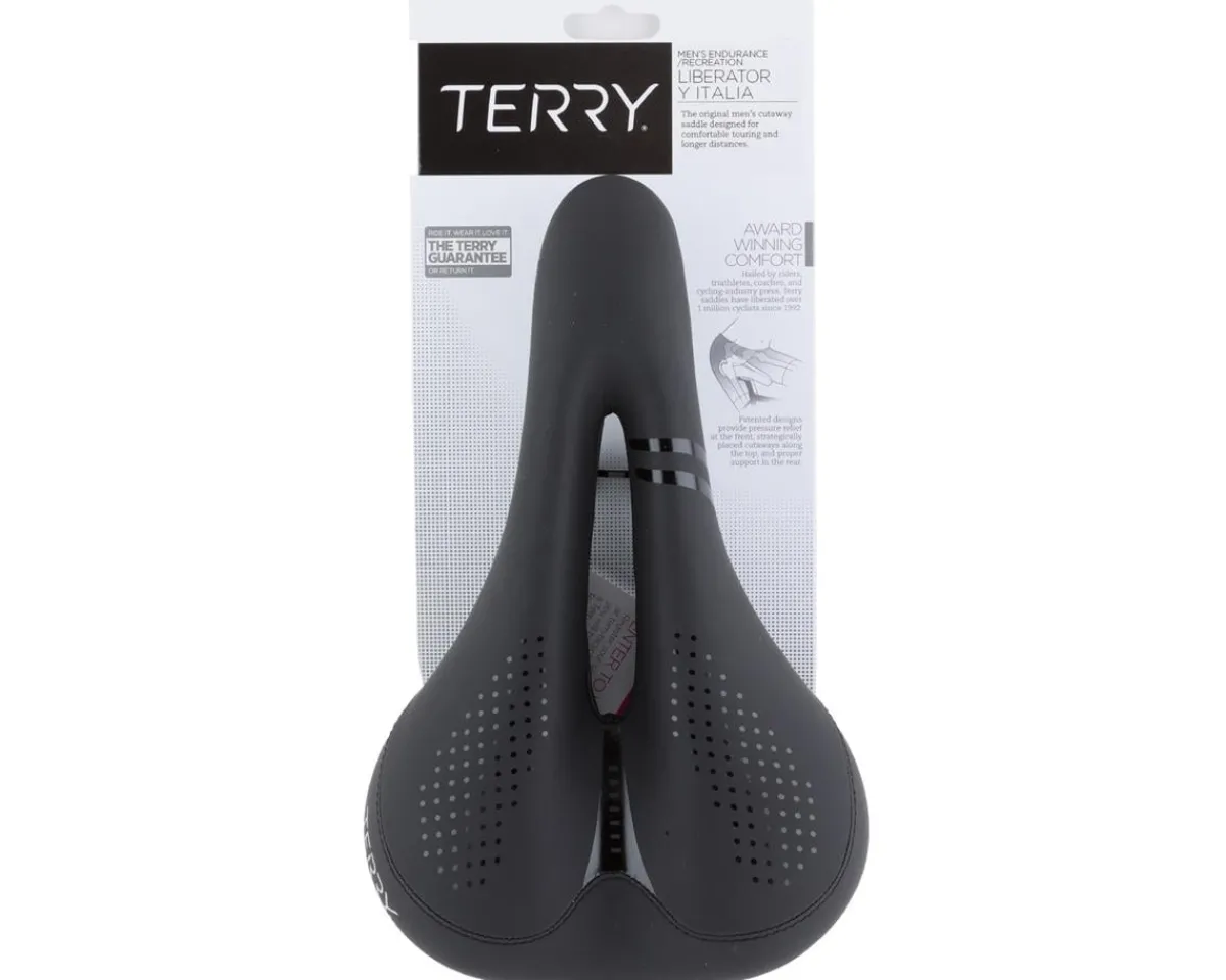 Terry Saddles & Seats|Men's Liberator Y Italia Saddle (Black) (Steel Rails) (172mm)