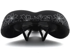 Terry Saddles & Seats|Women's Cite X Gel Saddle (Black/Flower) (Steel Rails) (175mm)