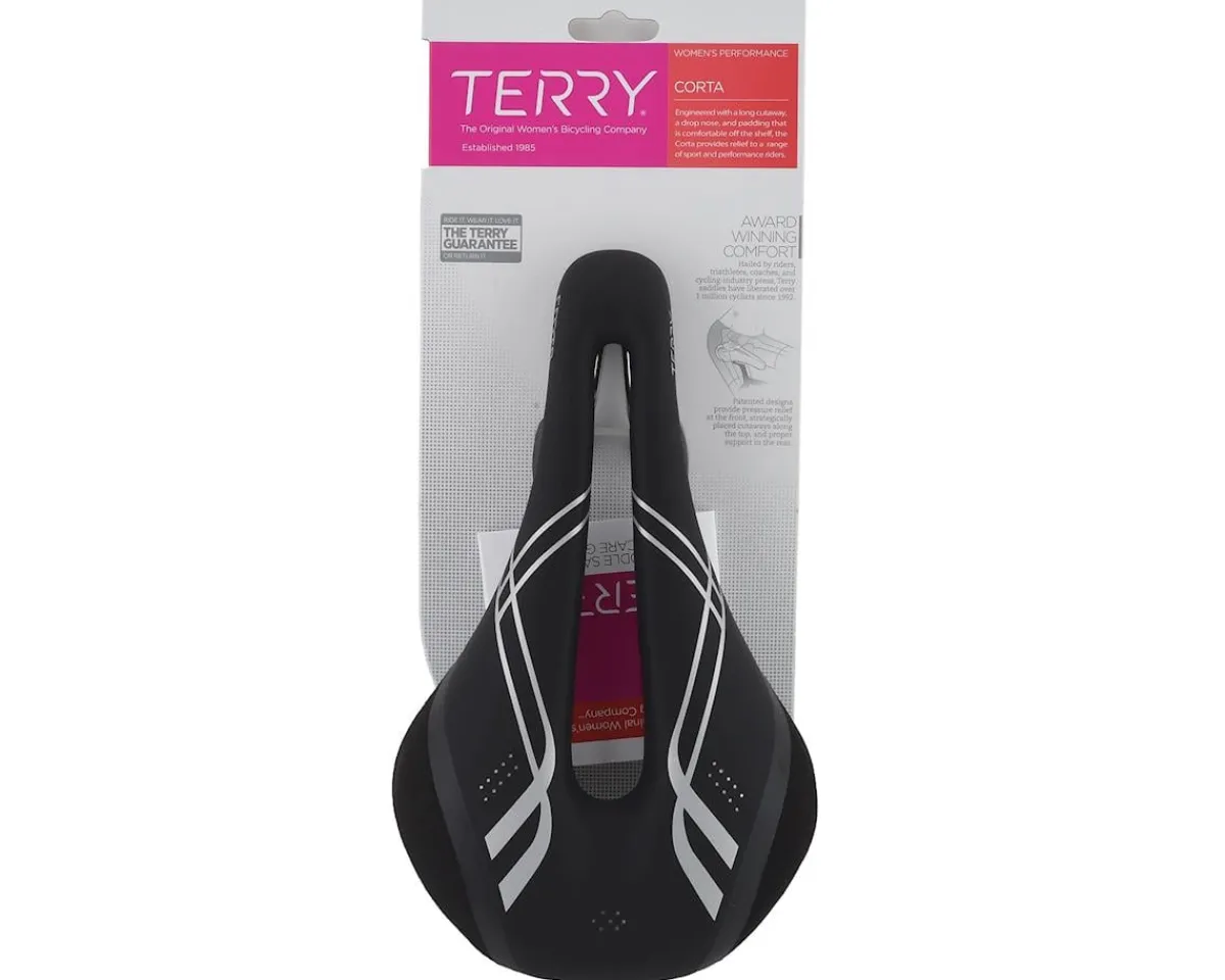 Terry Saddles & Seats|Women's Corta Saddle (Black) (TI-316 Rails) (149mm)