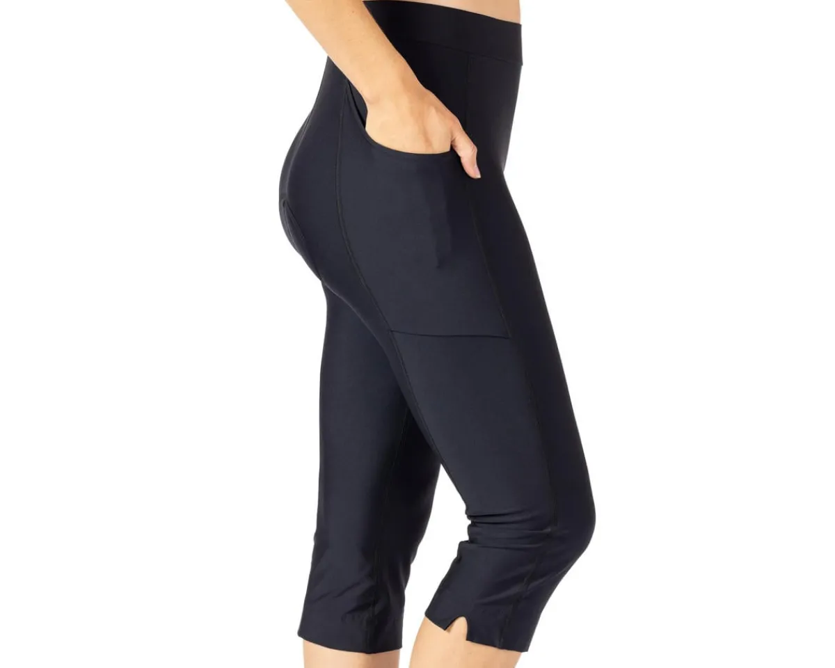 Terry Women'S|Tights & Pants|Women's Spinnaker Capri (Black) (M) (w/Chamois)