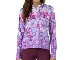 Terry Clothing Sale|Women'S|Women's Sunblocker Long Sleeve Jersey (Lavender Mosaic) (S)