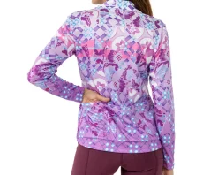 Terry Clothing Sale|Women'S|Women's Sunblocker Long Sleeve Jersey (Lavender Mosaic) (S)