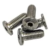 Terske Bottle Cages & Mounts|Ultra-Low Head Titanium Bottle Cage Bolts (Natural Ti) (12 Pack)
