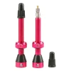 Tubolight Tubeless Tire Tools|Tubeless Accessories|Tubeless Valves (Pink) (Presta) (Insert Compatible) (50mm)